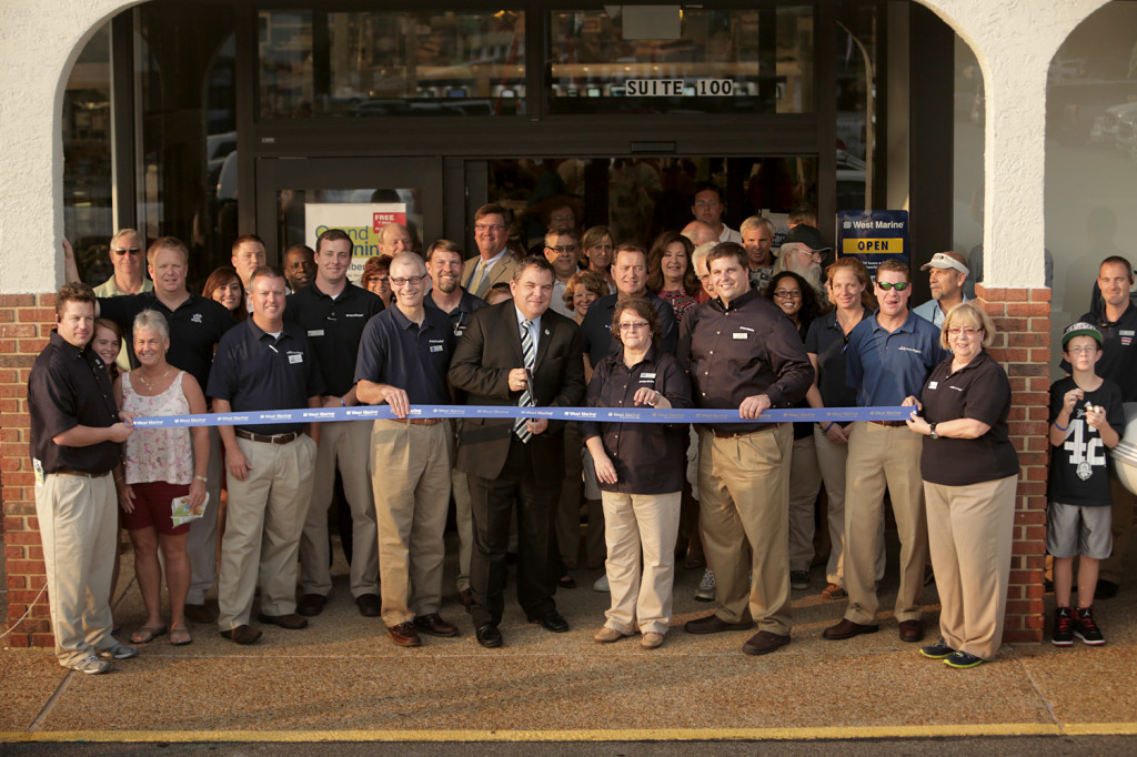 Ribbon-cutting ceremony for West Marine flagship store in Virginia Beach